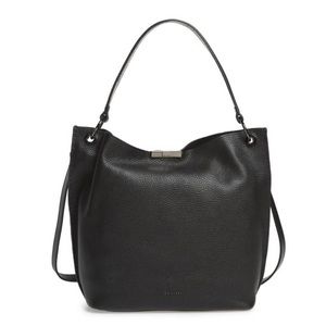 Ted Baker | Women's Black Medium Soft Grain Hobo Leather Bag